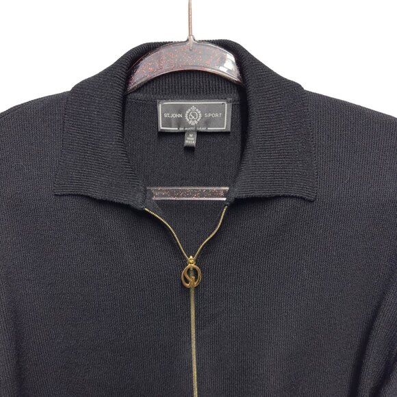 St. John Sport Thick Santana Knit Sweater Jacket Cardigan Coat - Picture 4 of 8
